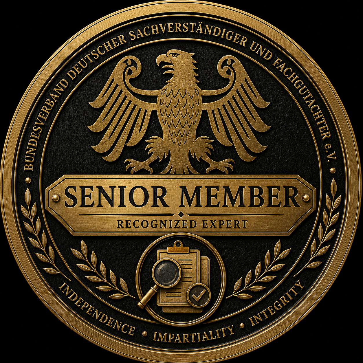 BDSF Germany — Senior-Mitglied, expert member